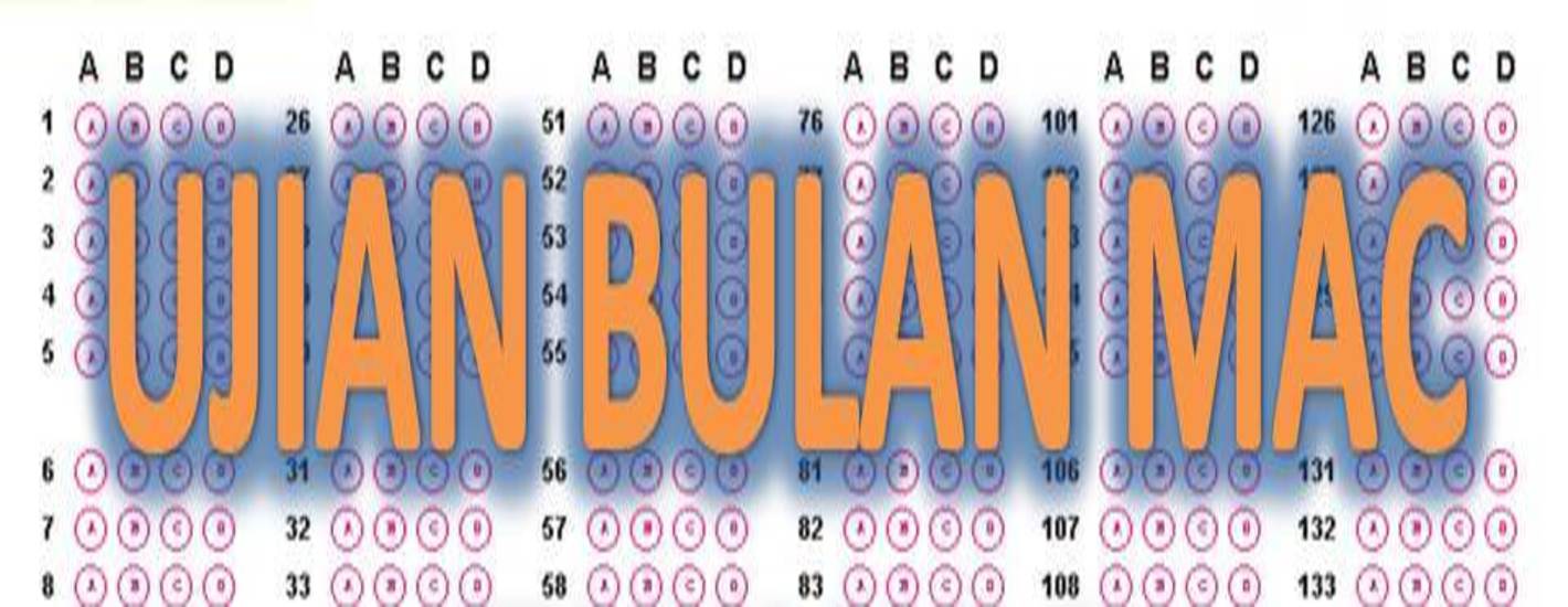 Jadual Ujian 1 Mac 2020